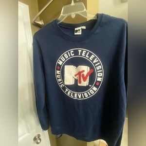 MTV Dark Blue Music Television Crewneck